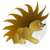 Logo et mascotte d'INL : nupik le porc-épic
