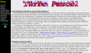 Partie Turbo Pascal du site haypo.multimania.com en juin 2000
