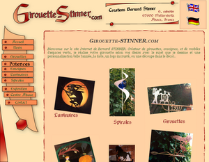 Capture d'écran de girouette-stinner.com le 18 octobre 2005