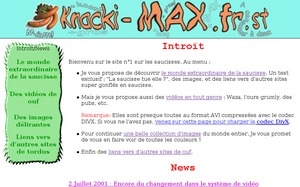 Capture d'écran de knacki-max.fr.st en juillet 2003